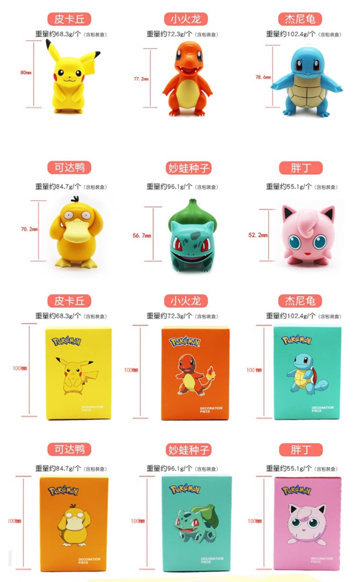 Pokémon Complete Blind Box Set (Standing Pose) – 6 Figures Open Box